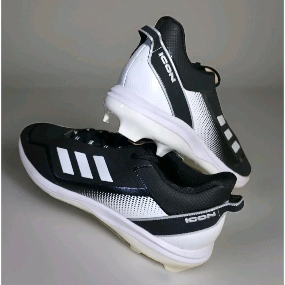 Adidas Metal Baseball Cleats FZ1559 Men's‎ Size 17 Icon 7 Black/White